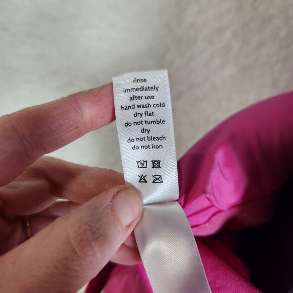 Andie The Capri One Piece Swimsuit Orchid Pink XL V Neck Wrap Slimming Modest - Picture 10 of 14